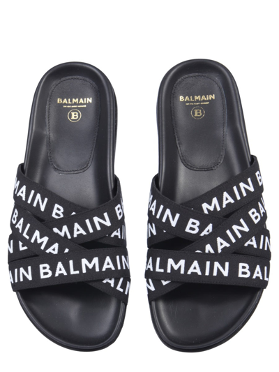 Shop Balmain Sandal Union In Black