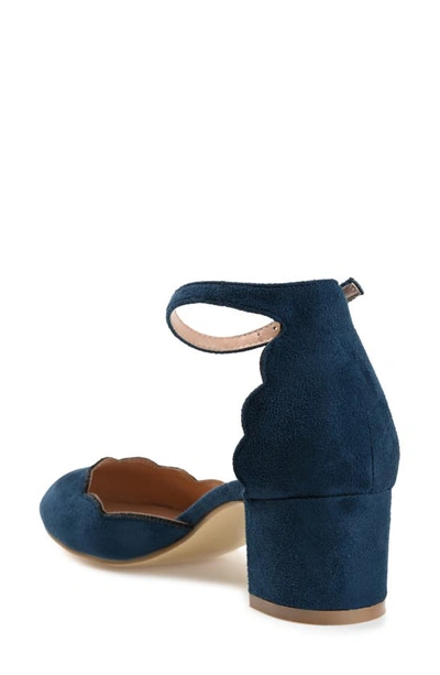 Shop Journee Collection Edna Pump In Navy