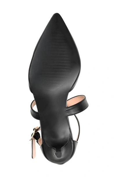 Journee Collection Women's Riva Crisscross Strap Pointed Toe Pumps In Black