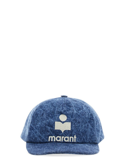 Shop Isabel Marant Tyronh Denim Baseball Cap In Blue