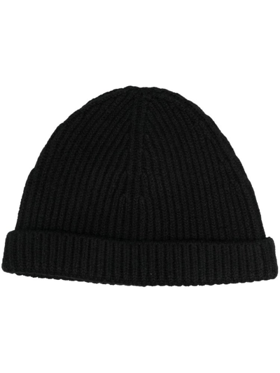 Shop The Row Ribbed Fisher Beanie In Black