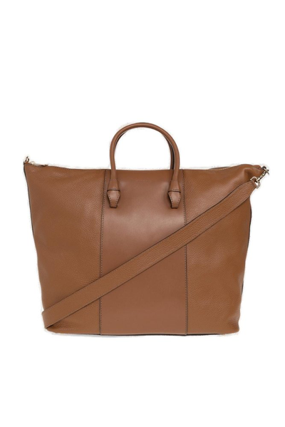 Shop Furla 1927 Zipped Large Tote Bag In Brown