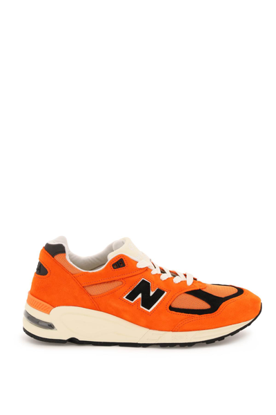 Shop New Balance Made In U.s.a 990v2 Sneakers - 40th Anniversary In Orange (orange)