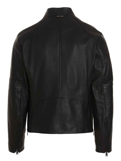 Hugo Boss Porsche X Boss Leather Jacket In Black | ModeSens