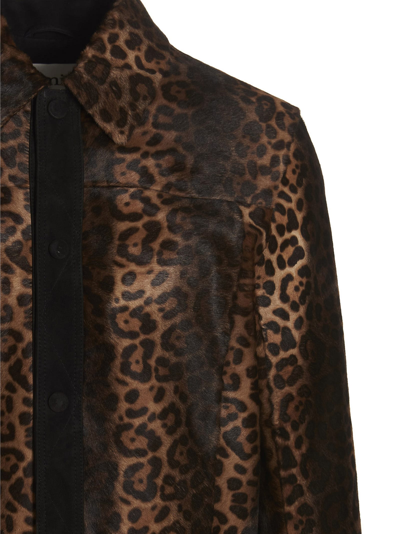 Shop Ami Alexandre Mattiussi Leopard Jacket In Multicolor