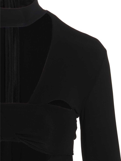Ambush Heart Shaped Gloves Bodysuit In Black