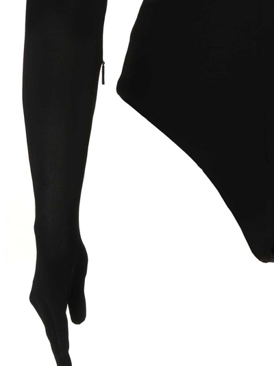 Shop Ambush Heart Shaped Gloves Bodysuit In Black