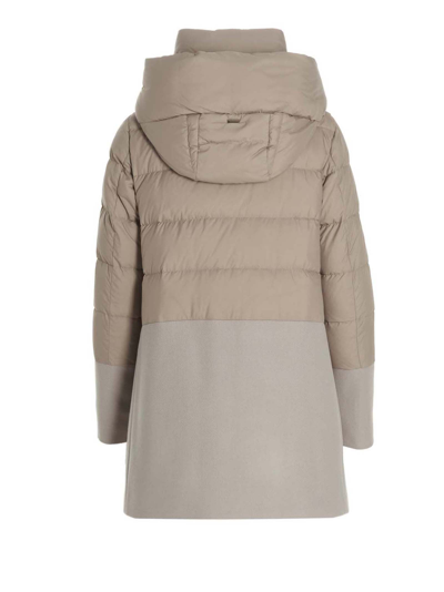Herno 'a-shape' Down Jacket In Beige