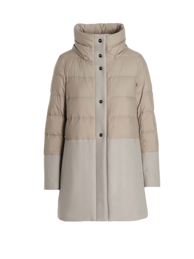 Herno 'a-shape' Down Jacket In Beige