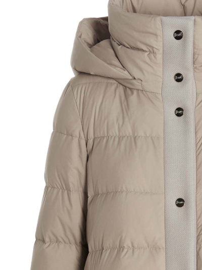 Herno 'a-shape' Down Jacket In Beige