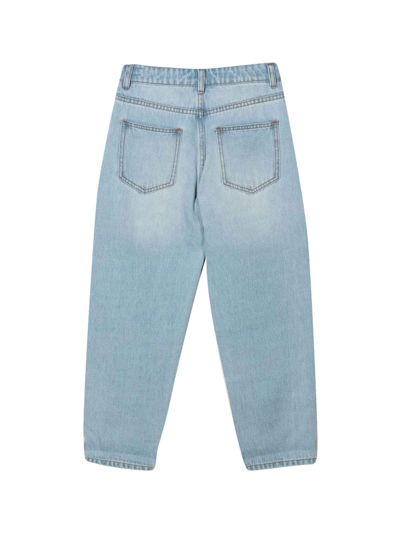 Shop Moschino Blue Jeans Unisex In Blu Chiaro