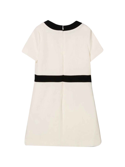 Shop Moschino Black / White Dress Girl In Bianco/nero