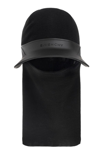Shop Givenchy Logo Embossed Balaclava In Black