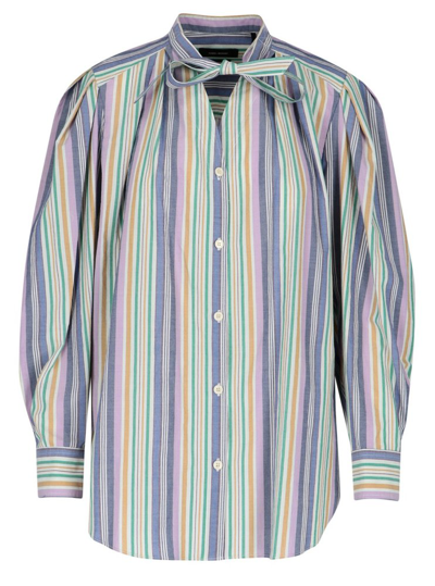 Shop Isabel Marant Striped Long Sleeved Shirt In Multi