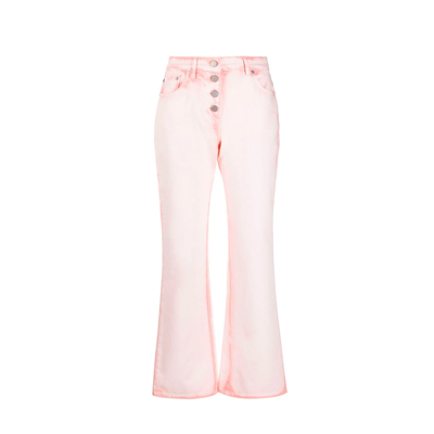 Shop Alberta Ferretti Acid-wash Bootcut Jeans In Pink
