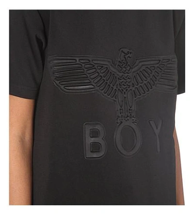 Shop Boy London Eagle Logo Neoprene T-shirt In Black