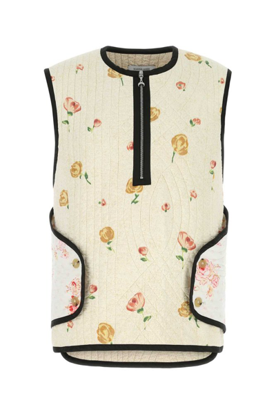 Shop Marine Serre Printed Quilted Vest In Multi