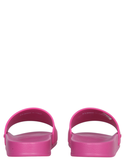 Shop Dsquared2 Rubber Slide Sandals In Purple