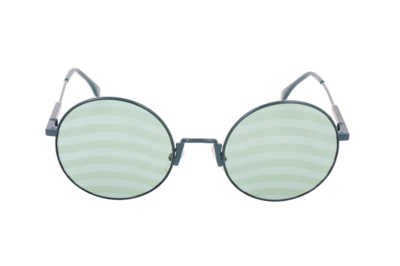 Shop Fendi Eyewear Round Frame Sunglasses In Green