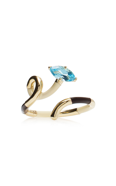 Shop Bea Bongiasca 9k Gold; Crystal; And Enamel Ring In Multi