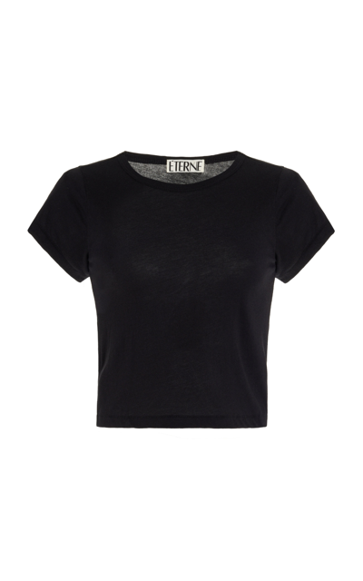 Shop Éterne Cotton-blend Baby T-shirt In Black