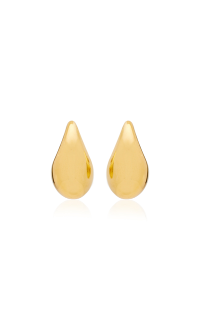 Bottega Veneta 18k Gold-plated Sterling Silver Earrings In Gold