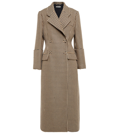 Emilia Wickstead Maddy Houndstooth Wool-blend Coat In Camel | ModeSens