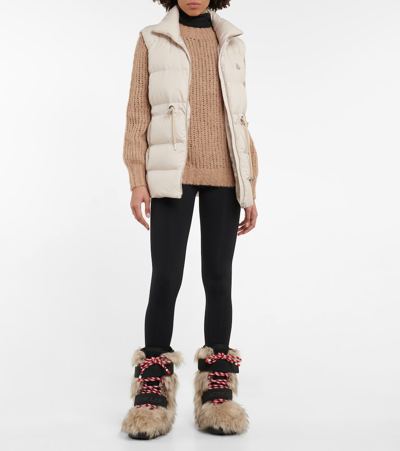 Moncler Alpaca Wool-blend Sweater In Beige
