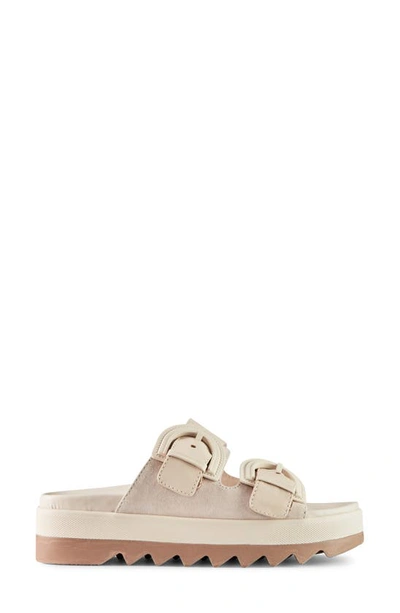 Shop Cougar Pepa Slide Sandal In Oyster Suede/ Leather