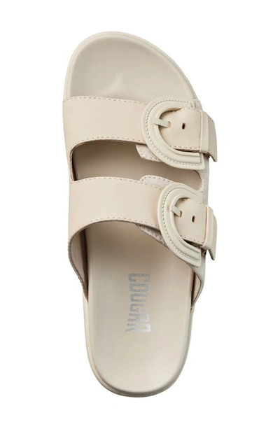 Shop Cougar Pepa Slide Sandal In Oyster Suede/ Leather