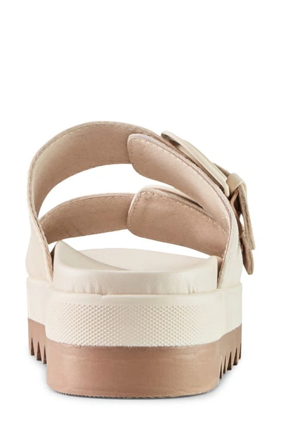 Shop Cougar Pepa Slide Sandal In Oyster Suede/ Leather