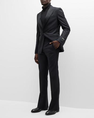 Shop Zegna Men's Sartorial Wool And Silk Tuxedo In Black Solid