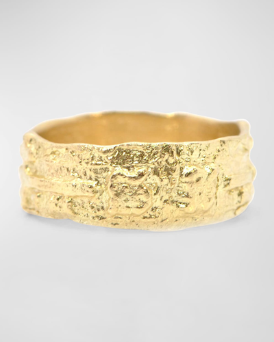 Shop Armenta Men's 18k Yellow Gold Artifact Band Ring
