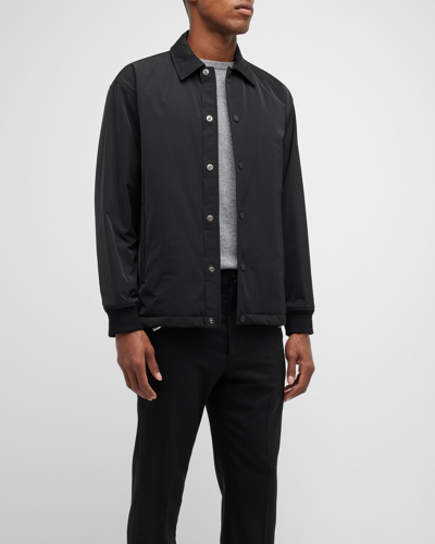 Shop Theory Men's City Coach Tech Jacket In Black