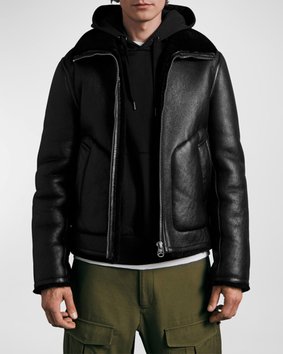 Shop Rag & Bone Men's Stanley Shearling Jacket In Black