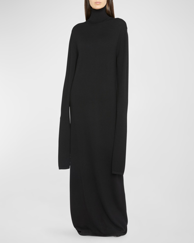 Shop The Row Alicia Sweater Dress W/ Elongated Sleeves In Black