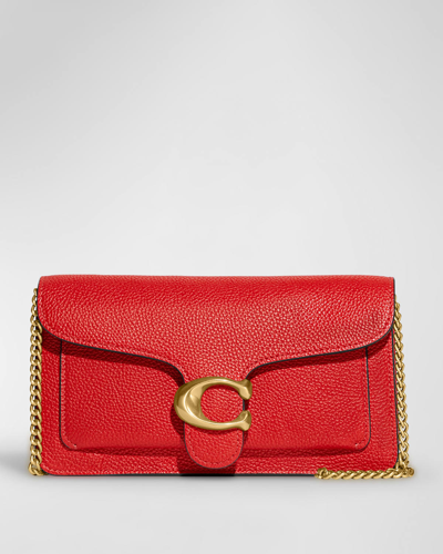 Shop Coach Tabby Pebble Leather Shoulder Bag In B4sport Red