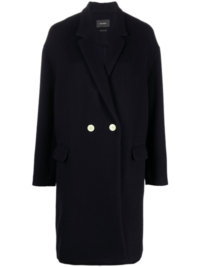 Shop Isabel Marant Efegozi Wool Coat In Black