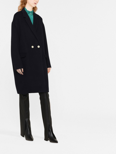 Shop Isabel Marant Efegozi Wool Coat In Black