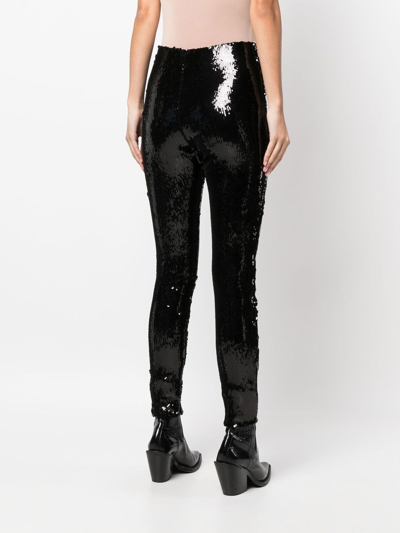Shop Isabel Marant Madilio Sequined Trousers In Black