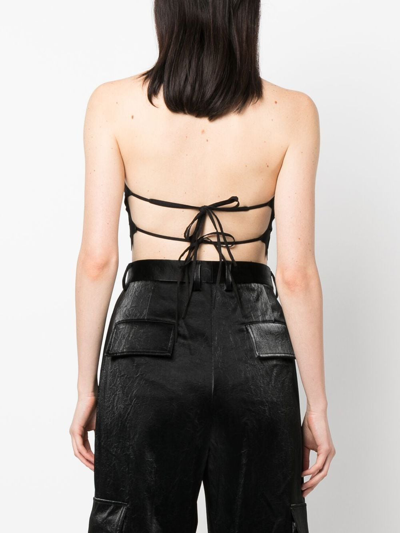 Shop Msgm Star-pointed Top In Black
