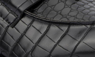 New York And Company Penni Croc Embossed Platform Loafer In Black