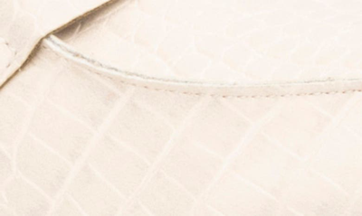 New York And Company Penni Croc Embossed Platform Loafer In Bone