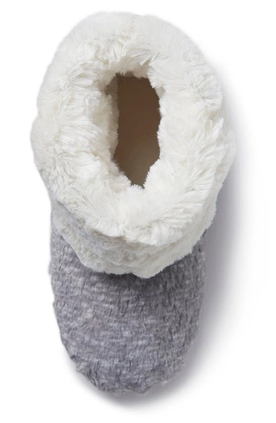 Shop Dearfoams Beth Furry Fold-over Slipper In Grey Frost