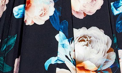 City Chic Sandra Floral A-line Dress In Black Camilla Fl