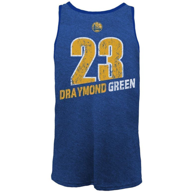Shop Majestic Threads Draymond Green Royal Golden State Warriors Name & Number Tri-blend Tank Top