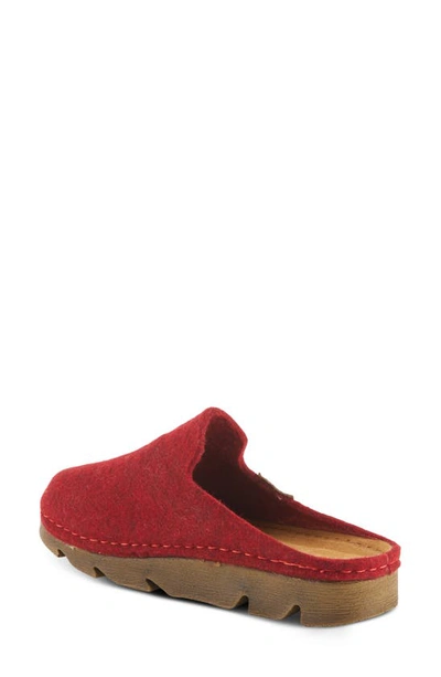 Flexus By Spring Step Cloggish Mule In Red