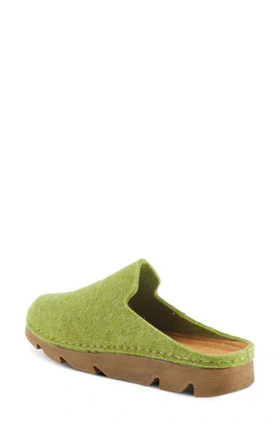 Flexus By Spring Step Cloggish Mule In Green