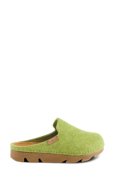 Flexus By Spring Step Cloggish Mule In Green