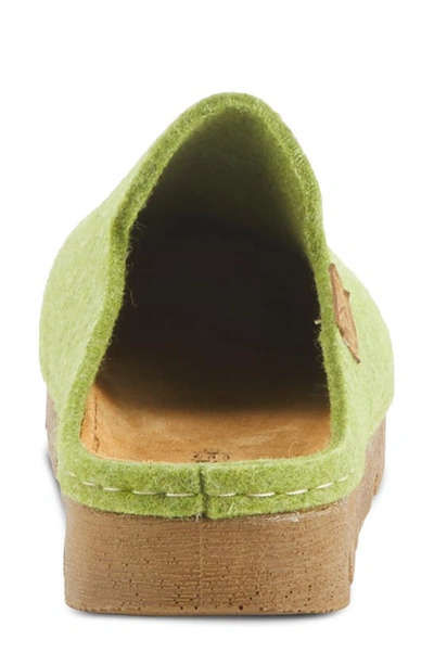 Flexus By Spring Step Cloggish Mule In Green